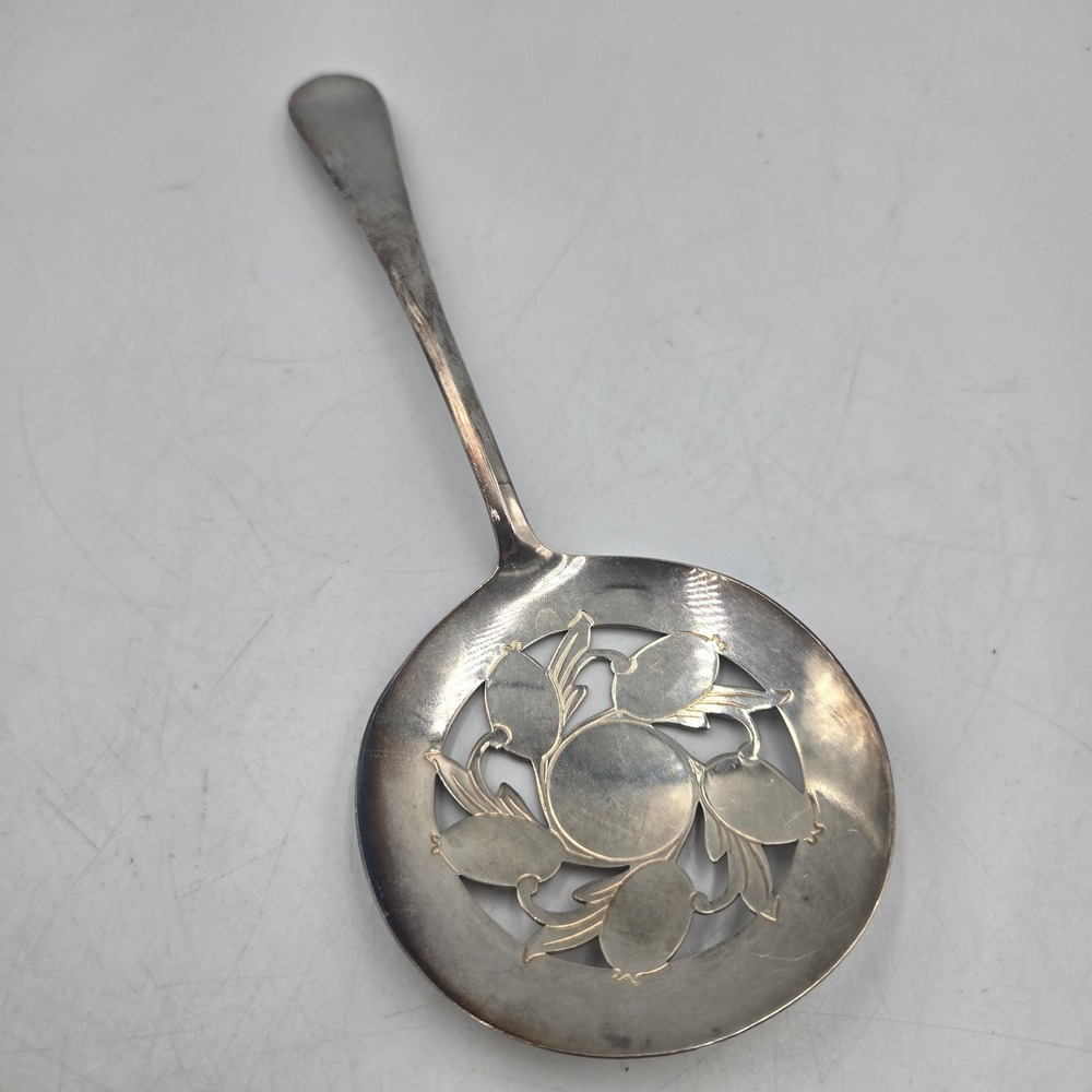 VTG Silver Plate Serving Spoon Tomatoes Cranberry Server Slotted Original Rogers